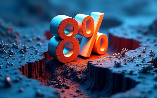 A visual representing layered fees—origination fees, maintenance fees, and broker fees—hidden beneath a deceptively low-interest rate sign.
