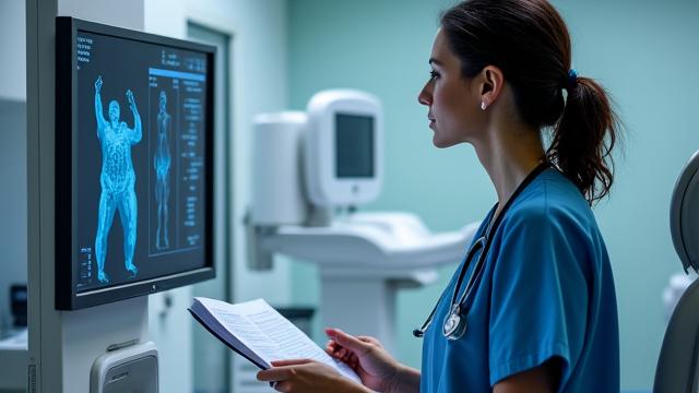 Doctor reviewing patient notes, highlighting medical practice financing needs.