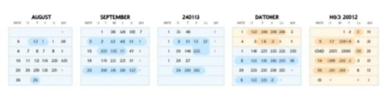 A visual timeline or calendar highlighting peak retail months like November and December, with a callout showing that financing decisions must be made in August or September.